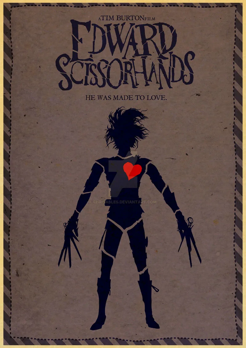 Классический фильм Эдварда Scissorhands ретро постер ВИНТАЖНЫЙ ПЛАКАТ настенный Декор для дома бар кафе украшение квартиры