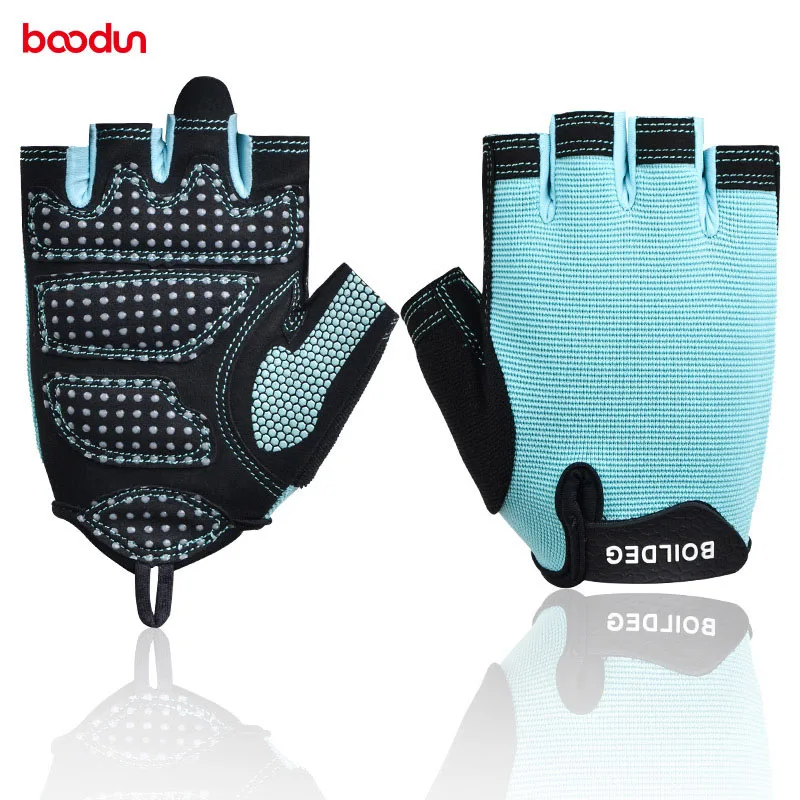 Boodun Gym Weightlifting Gloves Body Building Half Finger Breathable Fitness Gloves Anti-Slip Sports Training Gloves