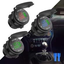 Универсальный черный автомобильный прикуриватель Зарядное устройство QC 3,0 USB 5 V/3A разъем зарядки адаптер Вольтметр и амперметр для мобильного телефона