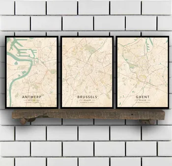 

Antwerp Brussels Ghent Belgium Poster