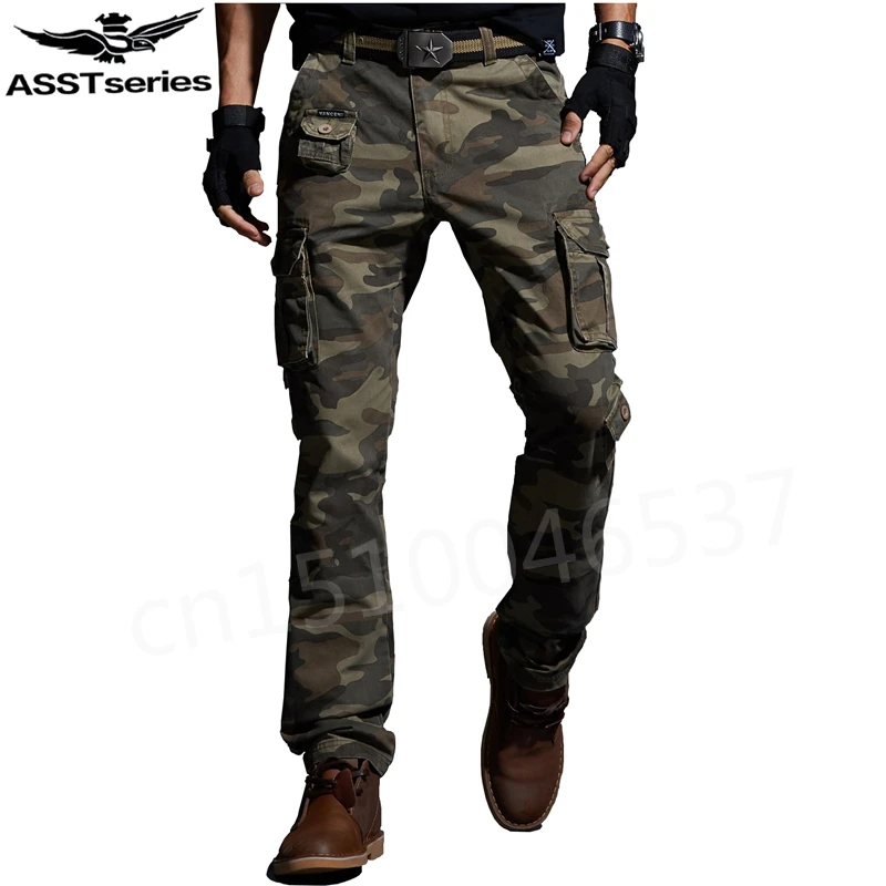 

Camouflage Military Pants Men Men's Cargo Army Trousers Mens Tactical Militari Baggy Camo Pants Winter Warm Denim Pants.FA10
