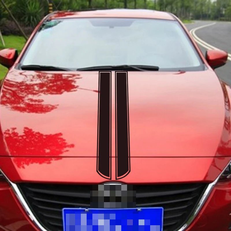 Стикер Автомобильный Универсальный 130 см x 24 наклейки на капот автомобиля с