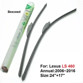 

Bexceed of Rubber Car Windshield Flat Wiper Blade For Lexus LS 460 LS460 . 1 Pair(24"+17") 2006~2016
