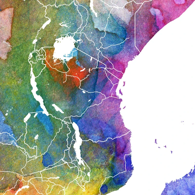Карта Африки Настенные рисунки и плакаты, акварельная Карта Африки художественный постер картина Картина Настенная картина украшение дома офиса