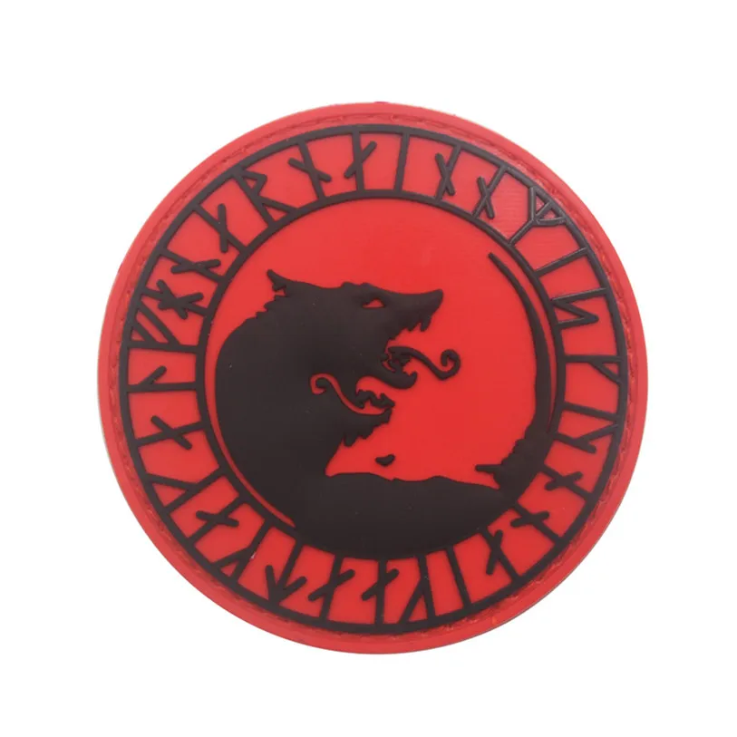 Fashion DIY Wolf Patch Tactical Luminous Patch Flag Magic Stickers Badge Decoration PVC Lace Fabric Sewing Supplies 50AR4 (8)