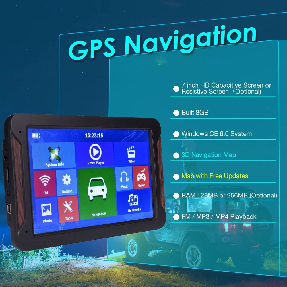 710 Ориана 7 дюймов HD Автомобильный gps навигатор FM 8G 256MB или 128MB новейшая Европейская карта резистивный или емкостный грузовик gps навигаторы