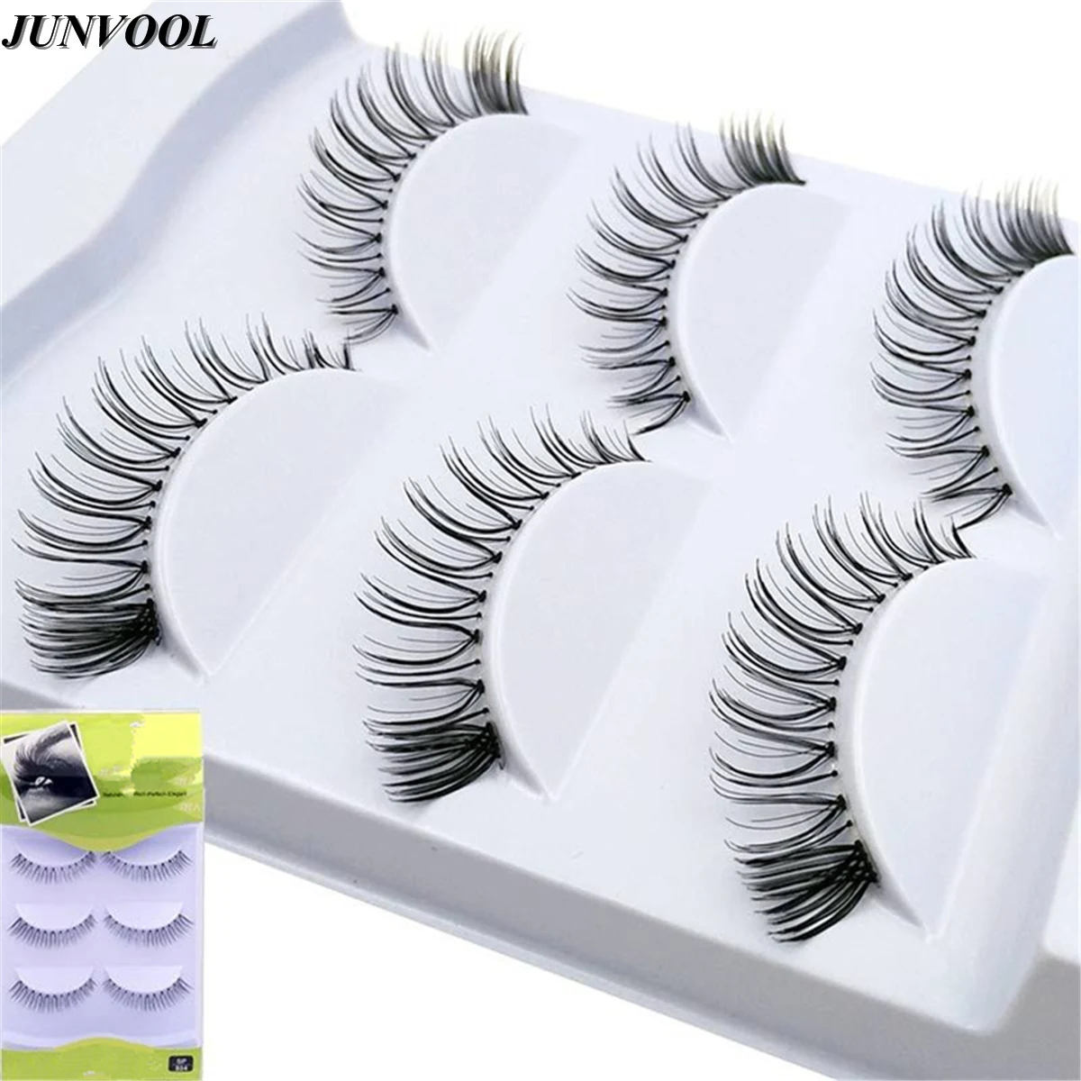 Corner Thick False Eyelashes 3D Fake Eyelash 15 Pairs Soft Natural Long