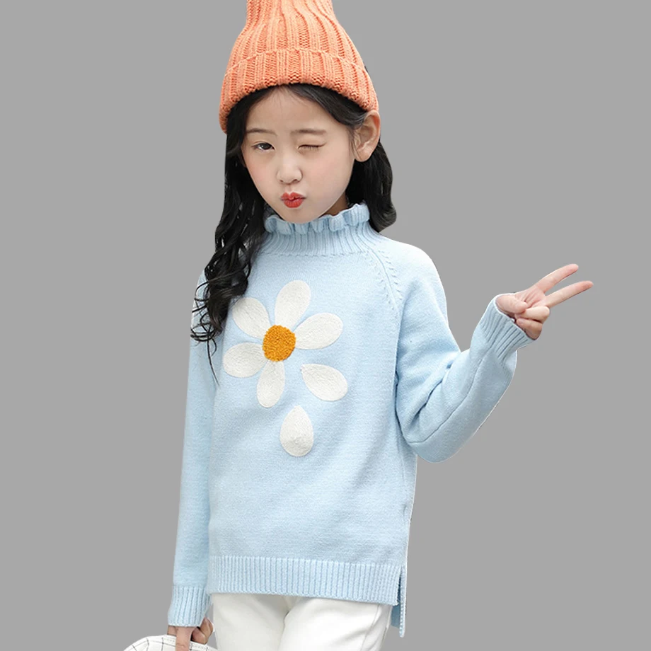 

Girls Sweaters Cardigan Spring Kids Children's Sweater Flower Autumn Kids Girls Clothes Teenage Kids Clothing 6 8 10 12 14 Year