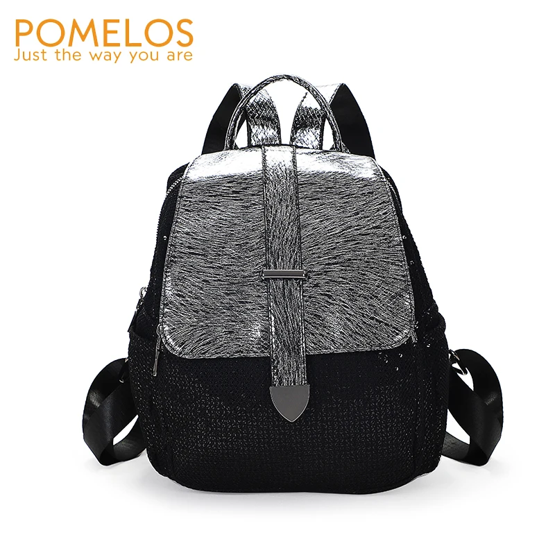 

POMELOS Backpack Women Fashion Small Backpack High Quality Synthetic Leather Luxury Girls Sequin Backpack Rucksack Women 2019