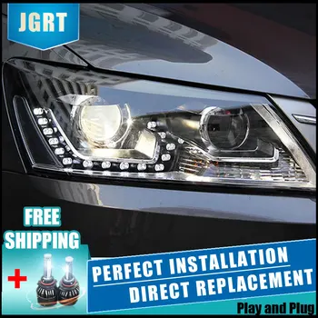 

2PCS LED Headlights For Passat 2012-2014 Car Led Lights Double Xenon Lens Car Accessories Daytime Running Lights Fog Light