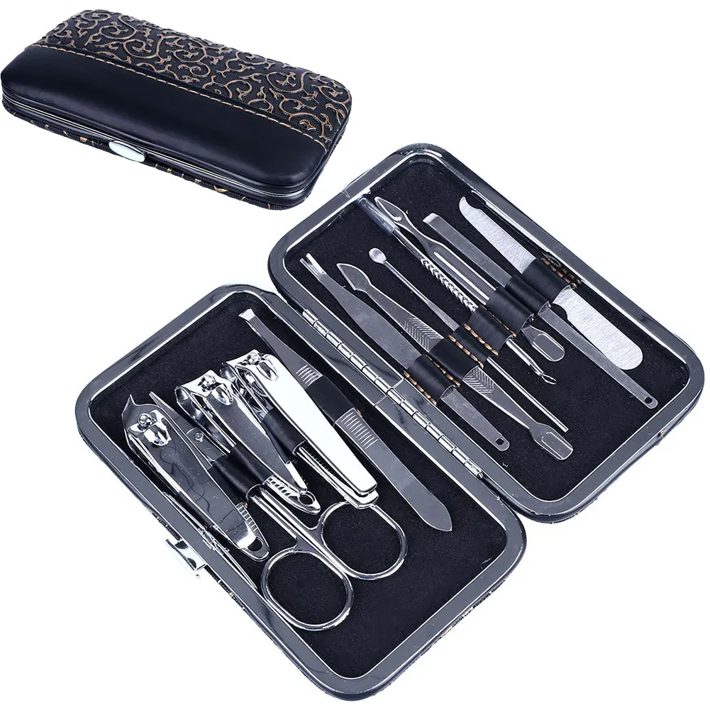 

12PCS Stainless Steel Pedicure/Manicure Set Nail Clippers Callus Remover Pedicure Kit Tools