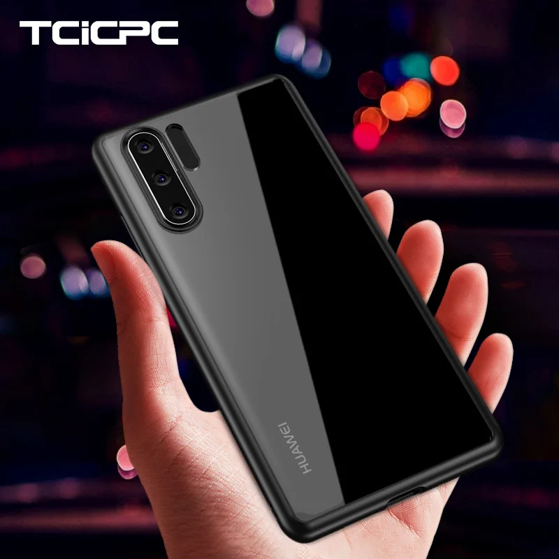

Huawei P30 20 Pro Case Huawei P20 Lite Cases Soft Silicone Frame + Transparency Acrylic Hard Cover For Huawei P30 20 Coque