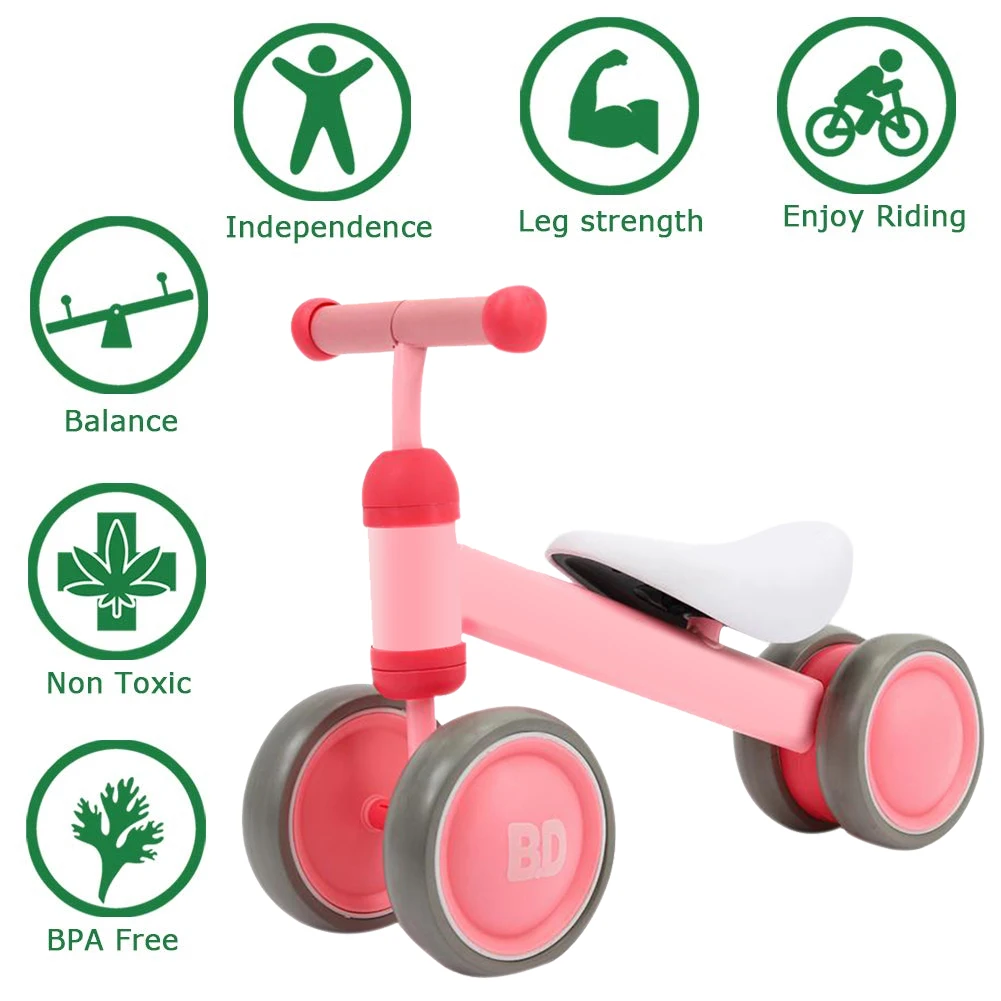 Flash Deal Baby Balance Bike Child Walker Pedalless Balance Car Air Cushion Saddle Solid Durable Children