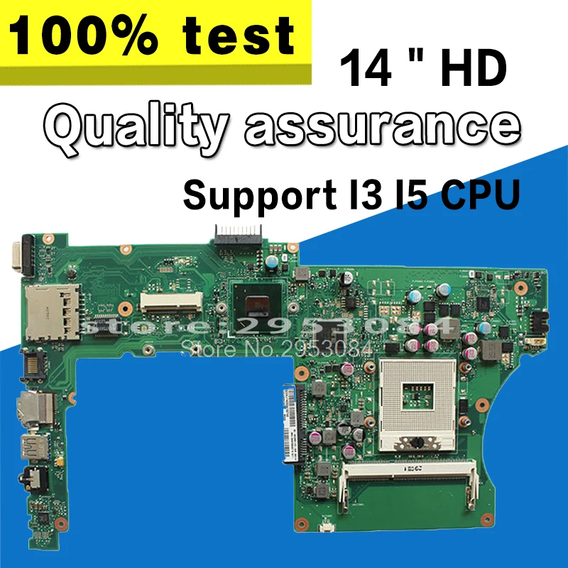 

X301A X401A X501A laptop motherboard for ASUS X401A 14" HD support CPU I3 I5 PGA989 tested Ok and Top quality in stock