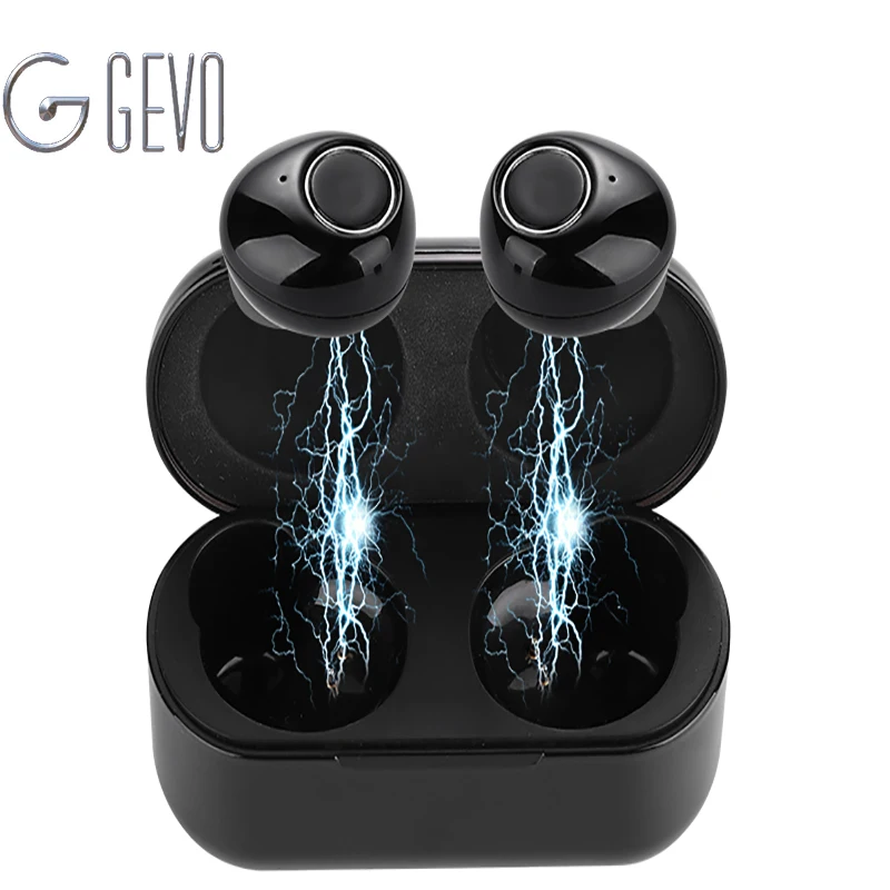

GEVO TWS Bluetooth 5.0 Earphone in-Ear Ture Wireless Earbuds Stereo Mini Bass Headset With Mic For Xiaomi Mobile Phone Sport