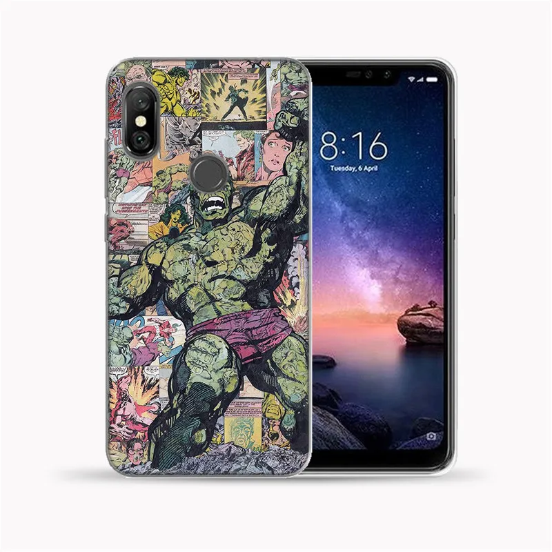 Для Xiaomi mi A1 A2 8 Lite 9 Pocophone F1 5X 6X крышка Капитан Америка, Железный человек, мягкий TPU чехол для Red mi 5 5A 6 Note 4 4X5 6 7 Pro - Цвет: 8