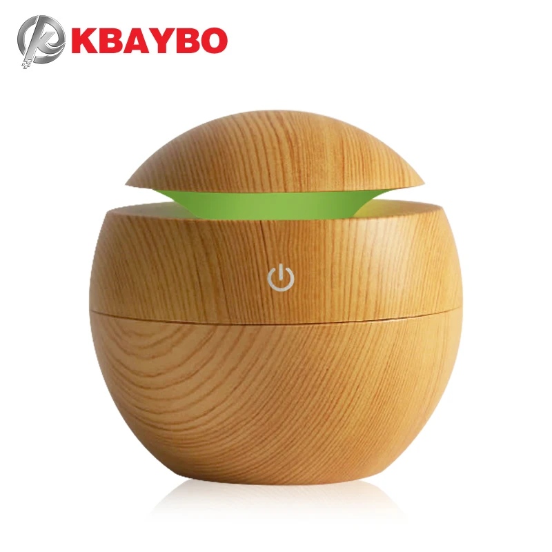 

KBAYBO 130ML Ultrasonic Air Humidifier Aroma Essential Oil Diffuser for Home USB Fogger Mist Maker with LED colorful Night Lamp