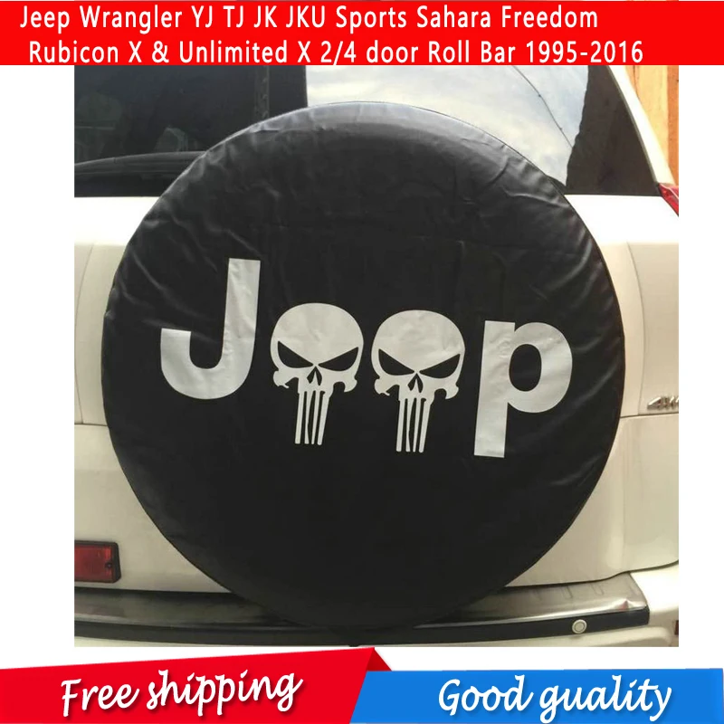 Spare Tire Cover For Jeep Wrangler YJ TJ JK JKU Sports Sahara Freedom