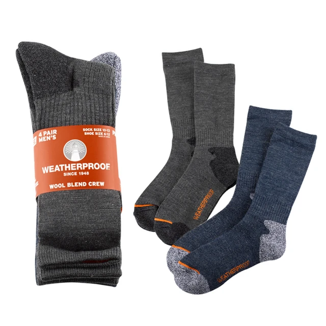 US $14.19 2017 weatherproof Premium Outdoor crew socks hunting fishing mens socks sitex 4 pairs of socks