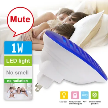 

Mini Mosquito Killer LED Light Night Light Lamp Bulb Electric Insects Flies Pest Bug Ultraviolet Attracts Home Bedroom
