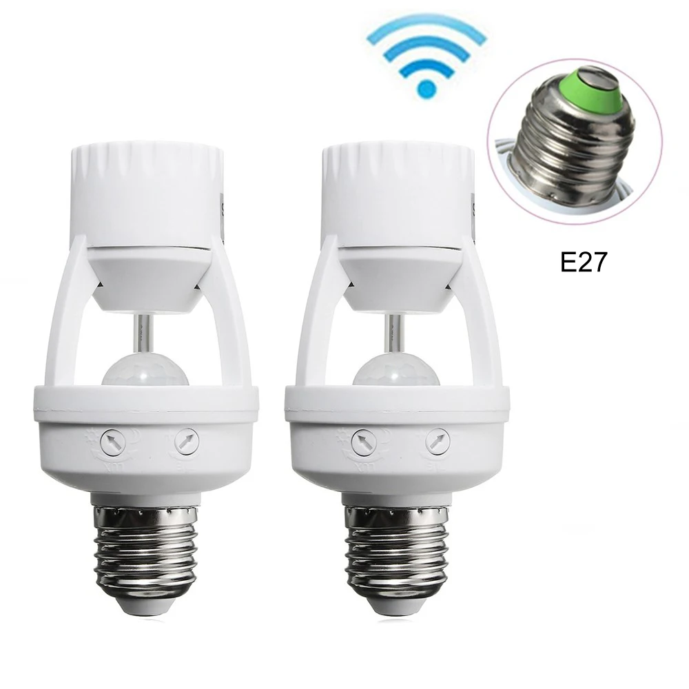 

E27 Lamp Holder Human Body Infrared PIR Sensor Light Socket Control Switch Lamp Accessories Fitting E27 Bulb AC110V-240V