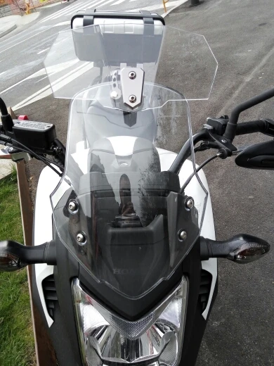 Airflow Adjustable Windscreen Gray Aluminum Block For Honda Yamaha Suzuki Kawasaki BMW KTM Aprilia Ducati Spoiler