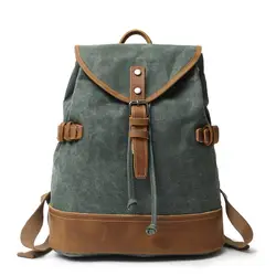 YUPINXUAN холщовые кожаные рюкзаки для мужчин винтажные водонепроницаемые Рюкзаки для ноутбука подростковые школьные сумки дизайнерские