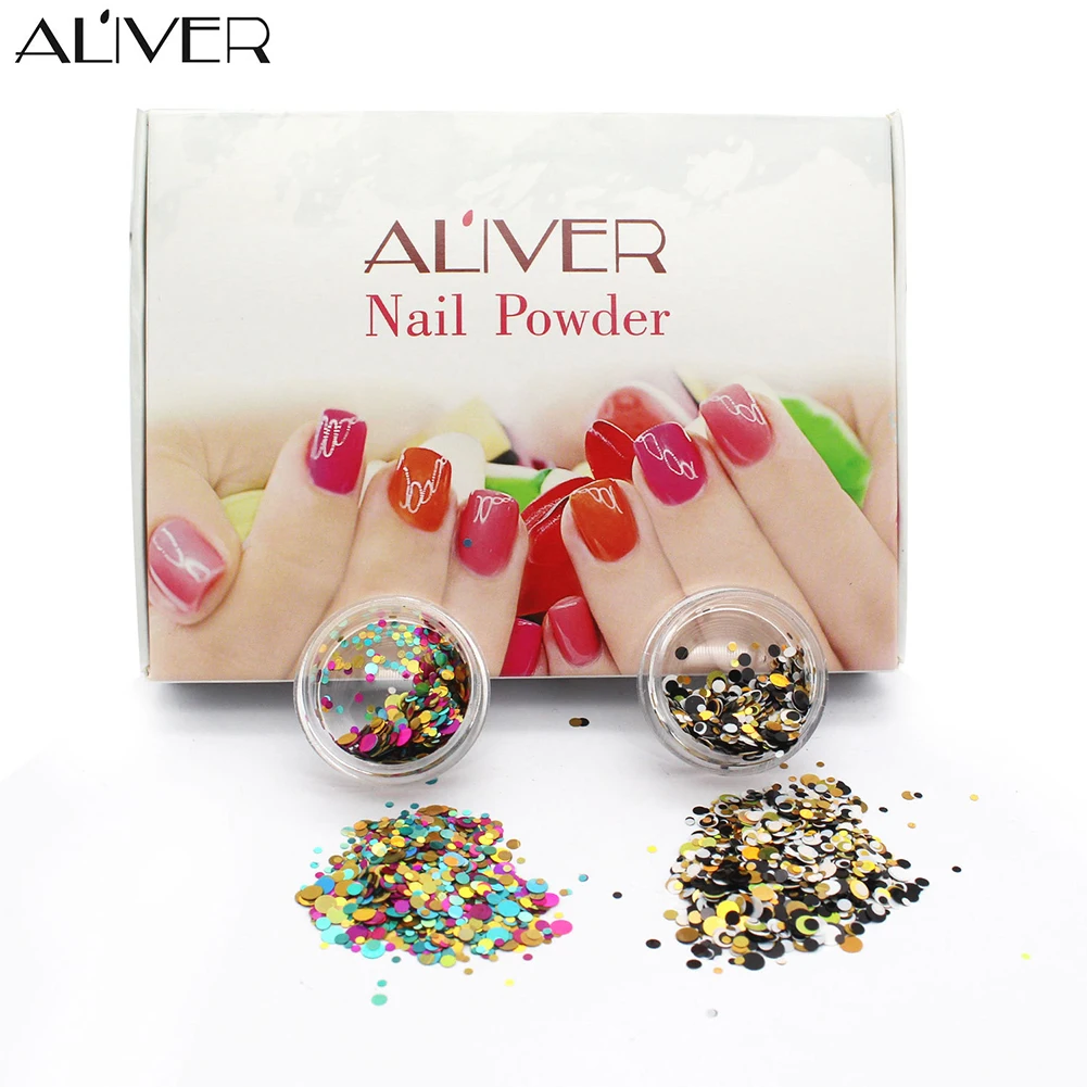 

Dazzling Nail Sticker Sequins Colorful Nail Art Decoration Glitter Jewelry DIY Decal Accessories @ME88