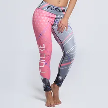 Для женщин гибкая розовый серый патч печати Плотные брюки тренировки Тренажерный зал Бег Йога Спорт Фитнес тренировки Леггинсы дропшиппинг