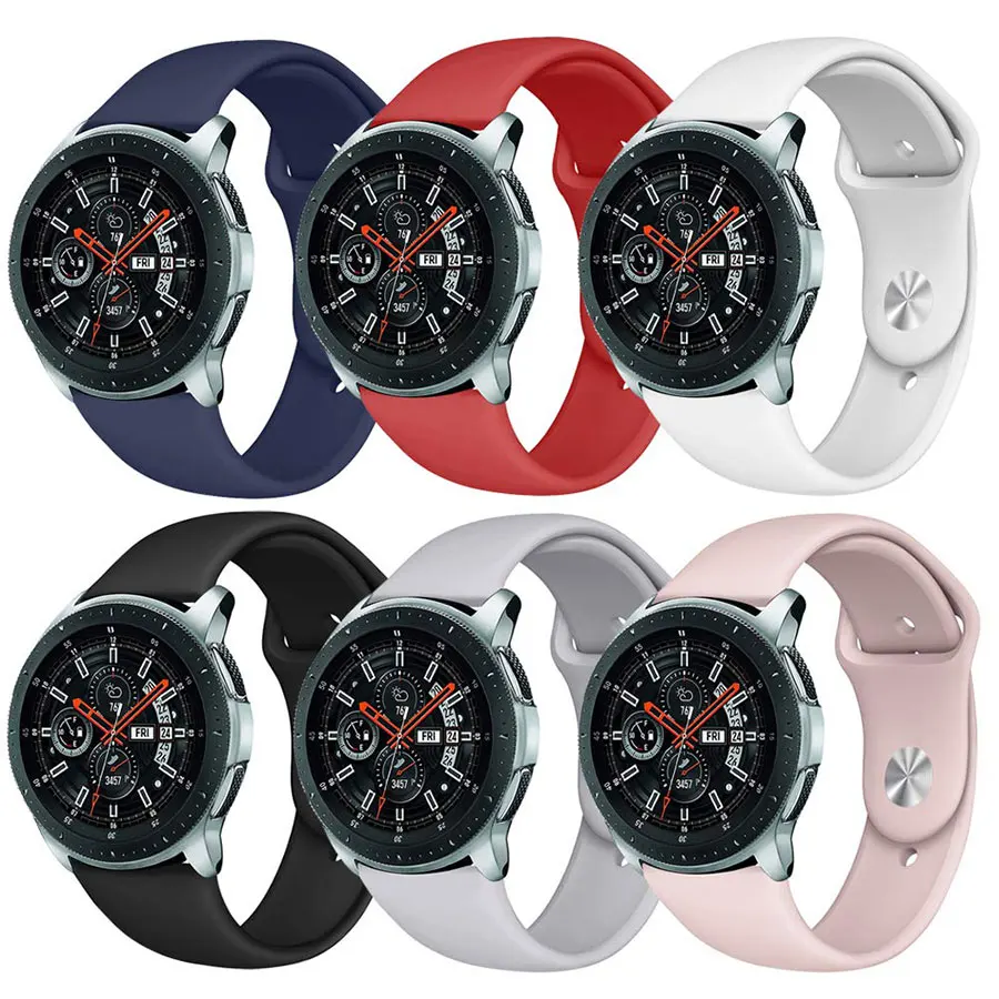 Яркие силиконовые часы ремешок для samsung Шестерни S3 HUAWEI Smartwatch/20 мм/22 мм ТПУ спортивные ремешки Браслет для смарт-браслета AMAZFIT