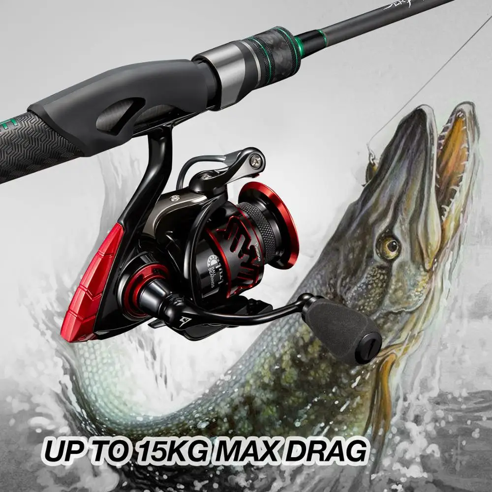 Billige Piscifun Ehre XT Angeln Reel Bis zu 15kg Max Drag 10 + 1 Lager 5,2 1 6,2 1 Getriebe Verhältnisse Salzwasser Spinning Reel