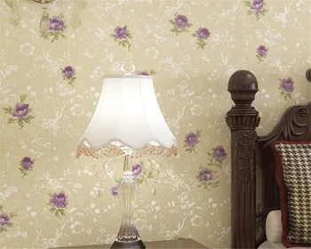 

Beibehang Warm pastoral wind Flowers fabric bedroom living room wallpaper girl room background wallpaper mural papel de parede