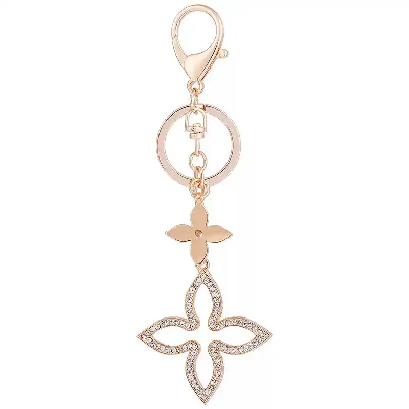 Keychain Bag Charm Purse Chain Flower Ring Crystals Auto Keys Creative Pendant Keychain Bag Charm Purse Chain Flower Ring Crystals Auto Keys Creative Pendant