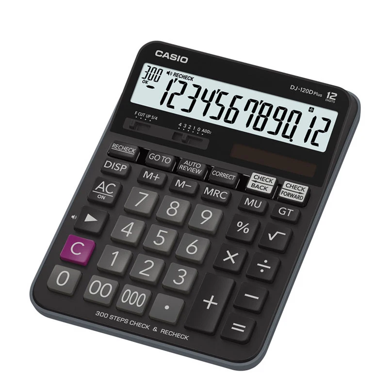 كاسيو DJ-120TG ترقية DJ-120DPLUS مكتب حاسبة المحاسبة المالية متعددة الوظائف الطاقة الشمسية