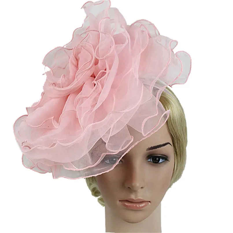 Fedoras Hombre Women Fashion Wedding Mesh Hat Fascinator Penny Ribbons And Feathers Party Elegant Hats For Women 30AG31 4