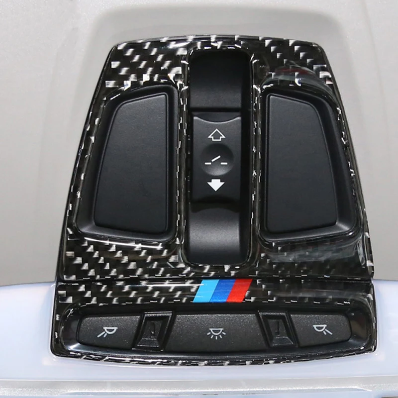 

Carbon Fiber Car Reading Light Cover Trim Interior roof Lamp Frames For BMW 1 2 3 4 Series 3GT X1 X5 X6 F20 F30 F31 F32 F15 F16