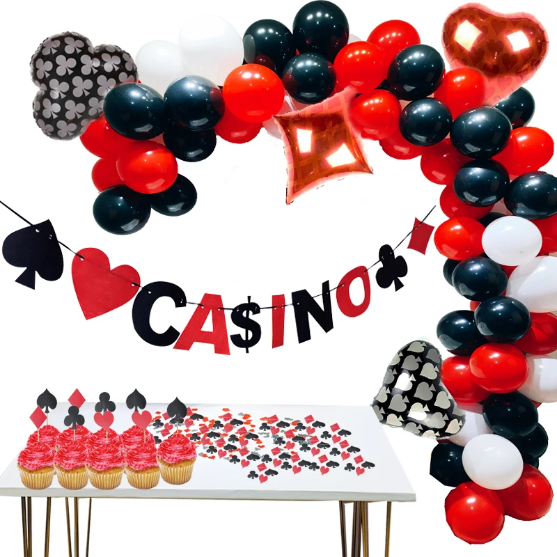 Casino Party Decoration Supplies Set Casino Balloons Latex Balloon