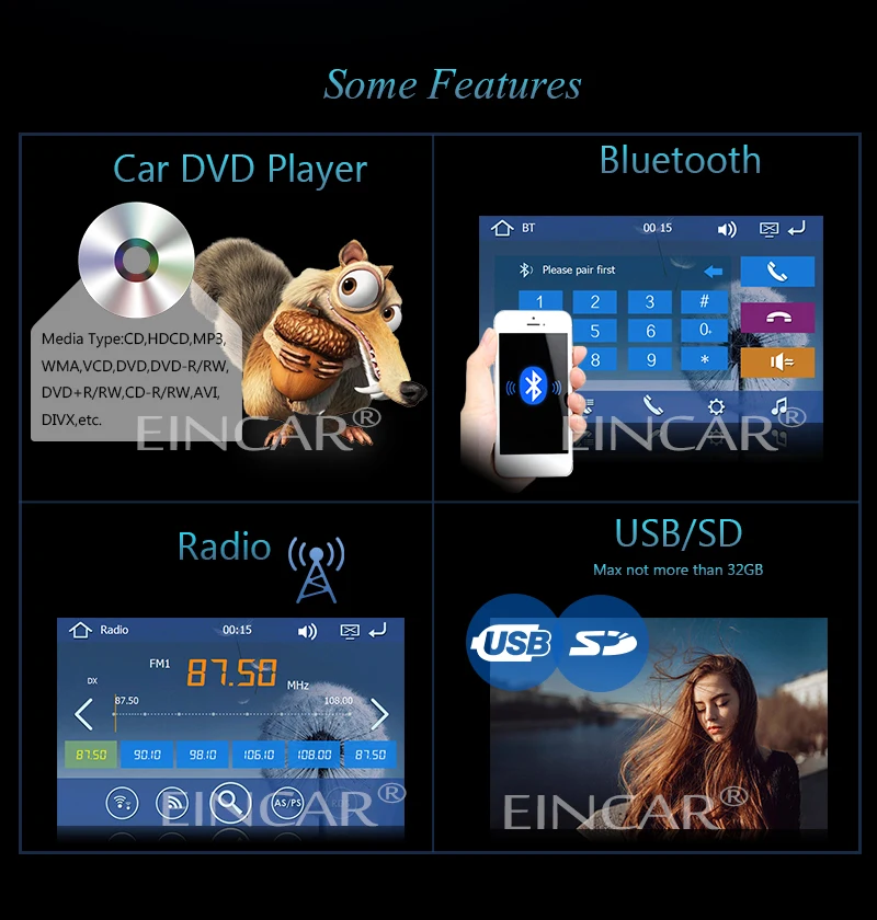 Perfect Radio Autoradio Logo CD RDS win8 AMP Video Stereo GPS Car DVD MP3 7"Touch Screen Player FM AM Audio 3D BT Sub 6