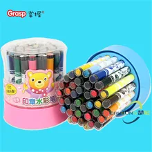 Печать акварель ручка нетоксичные моющиеся печать головка цилиндра большая емкость безопасности и охраны окружающей среды Живопись pen