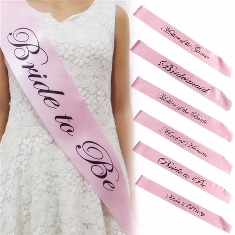 x 12 Pcs Hen Party Sashes pink great value 