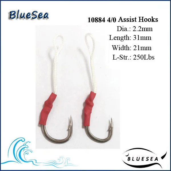 10884 4/0 *15 Pcs/Pack Stainless Steel Jigging Assist Hooks Jig Assist