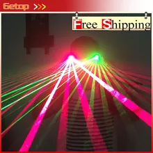 ZX 3 типа красный зеленый лазер Очки для сценического шоу DJ лазерного перчатки Led Очки Танцы партии Очки Событие и Партия поставки