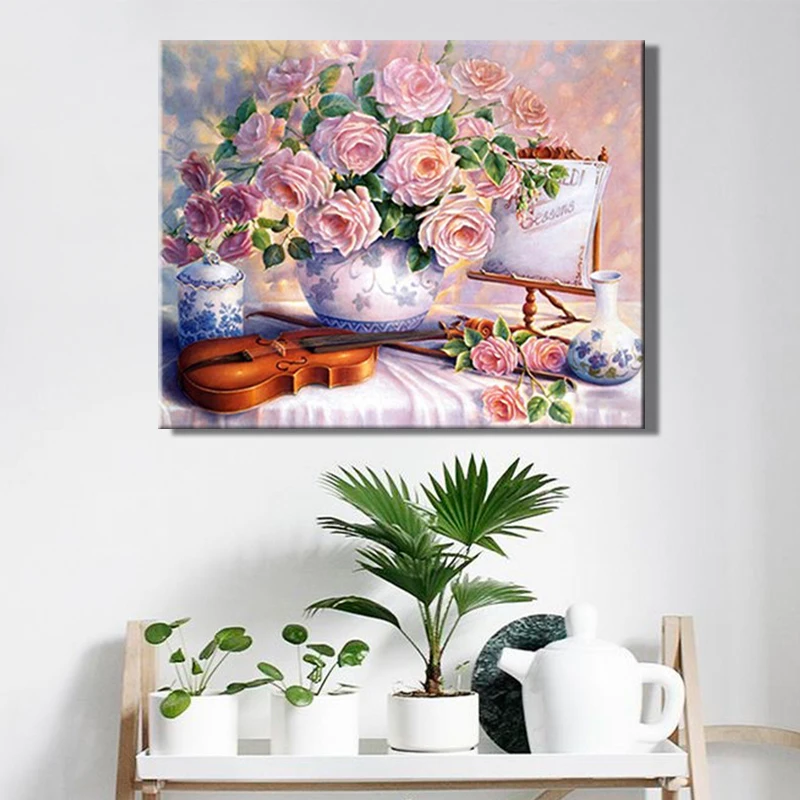 

paint by number art painting by numbers flower Be riotous with colour beautiful Artwork Handmade Personalized Customization