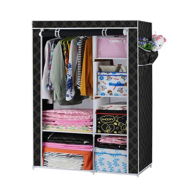 Wardrobe foldable Cloth Tube Steel DIY Simple Reinforcement Thicken for Home Shoe Racks Storage Combination new