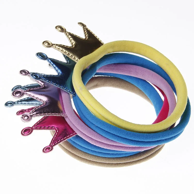 Эластичная нейлоновая тиара Nishine для новорожденных 7 цветов|kids headwear|crown headbandheadband