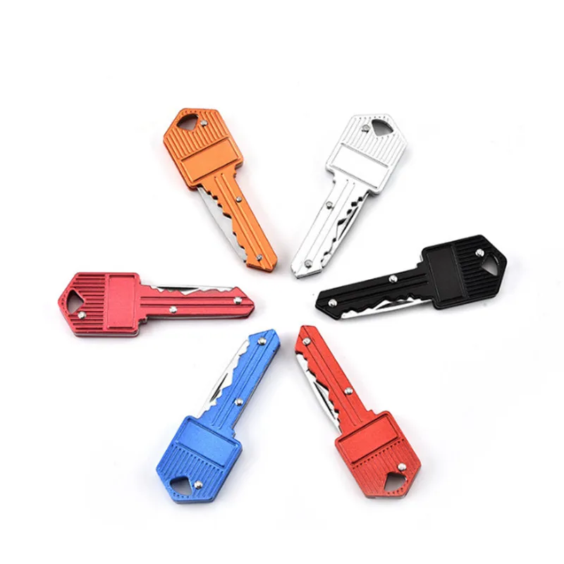 

4X Key Chain Keyring Knife Folding Pocket Multi Tool Designed As Emergency Tool And Also Can Be A Fruit Knife Camping Fishing