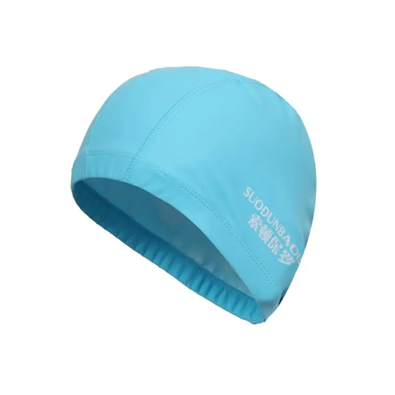 Силиконовая шапочка для купания водостойкая шапочка для бассейна для взрослых УФ защитная одежда для плавания, шапочки для купания подходит для мужчин и женщин золотой - Цвет: Небесно-голубой