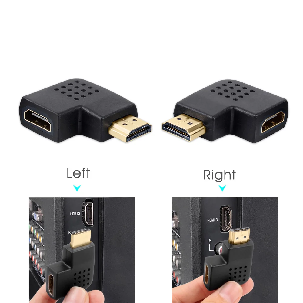 HDMI Мужской к HDMI Женский кабель адаптер конвертер мини HDMI адаптер удлинитель 90/270 градусов угол для 1080P HDTV