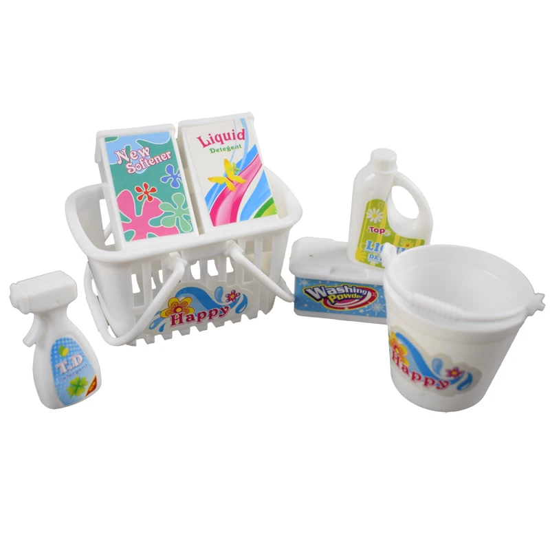 

7 Pcs/Set Doll Accessories Household Cleaning Kitchen Cleaning Tools Home Furniture Cleaning Tools for 12 Inch Doll Accessories