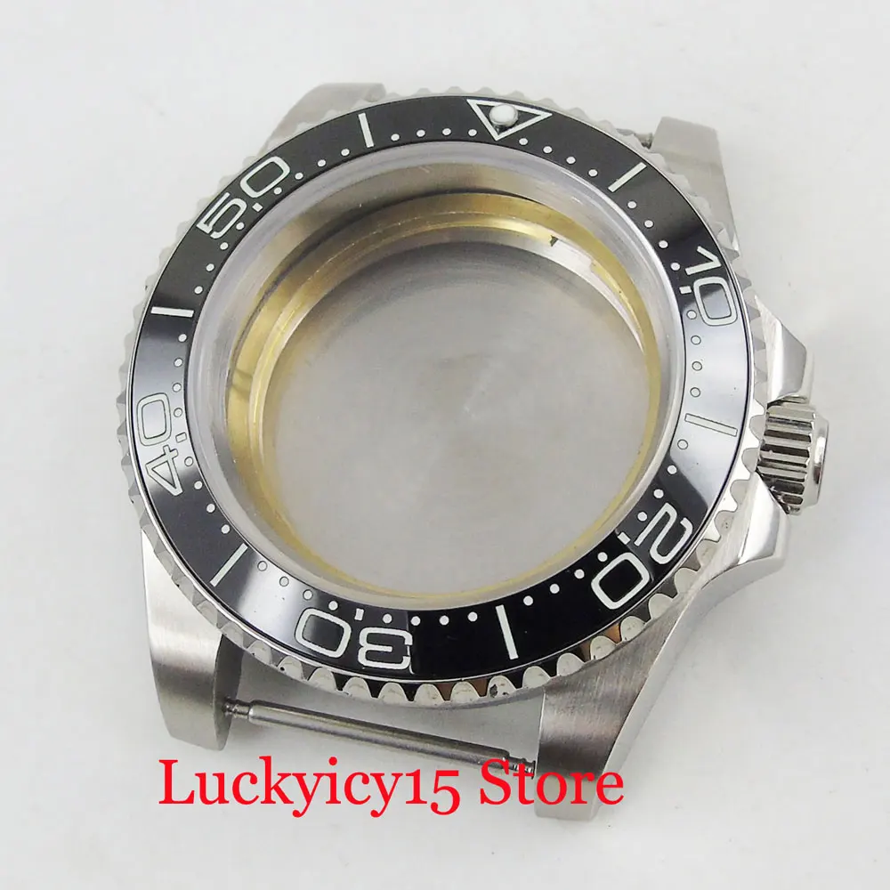 9 Models 40mm Silver Watch Case Sapphire glass Rotating Bezel Fit for ETA 2836 MIYOTA Automatic Movement - Цвет: 7